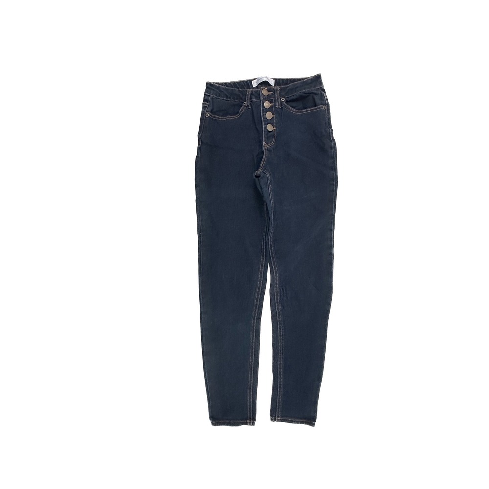 No Boundaries Jeggings Junior Size 7 Dark Wash Button Fly High Rise Skinny Jeans